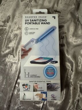 Sharper Image White and Blue UV Sanitizing portable Wand